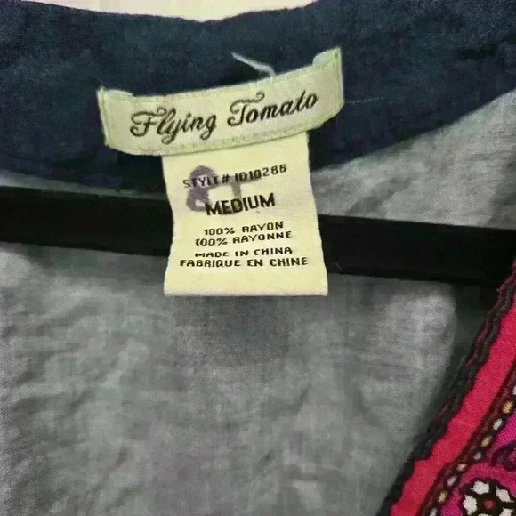 Bohemian Blue 3/4 MAXI Dress Flying Tomato ,Size M - Picture 3 of 3